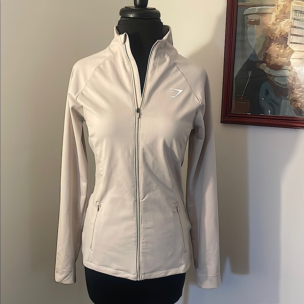 Gymshark training zip up jacket modern blush pink-small